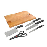 5 Pcs Knife Set with Wooden Chopping Board
