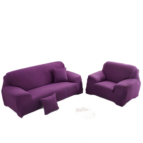 Elastic Sofa Cover, Plain Voilet