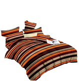 OMAMA Bedsheet Brown Orange Black Patterns