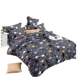 OMAMA Bedsheet Grey with Stars Bedding Set