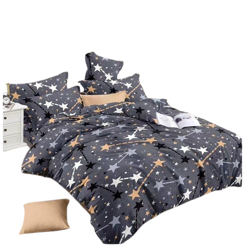 OMAMA Bedsheet Grey with Stars Bedding Set