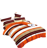 OMAMA Bedsheet White Curry Orange Patterns