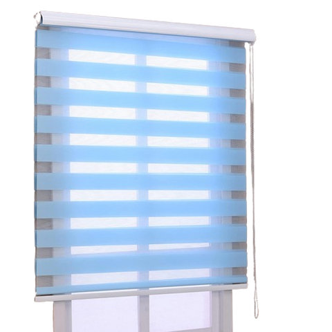 Day and Night Zebra Roller Blinds Blue