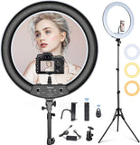21 inch Ring Light with Tripod and Phone Holder, 3000K-6000K Dimmable Bi-Color LED Light Ring