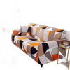Elastic Sofa Cover, Orange Blue Brown Design