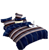 OMAMA Bedsheet Navy Blue with Brown Patterns