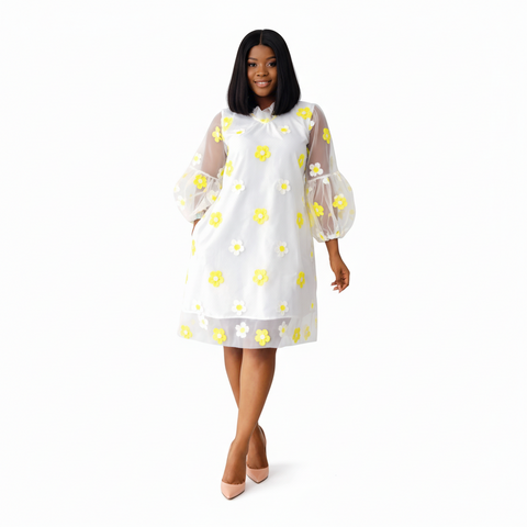 Floral Tulle Party Dress