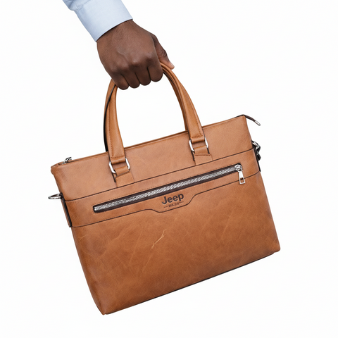 Jeep Buluo Men’s Professional Leather Briefcase