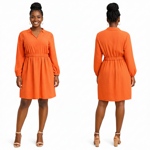 Long-Sleeve Shirt Dress