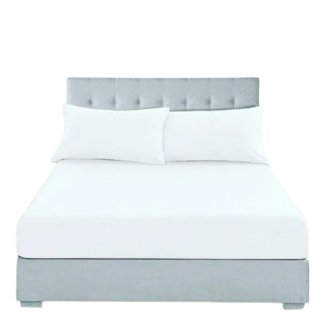 OMAMA Bedsheet Plain White Bedding Set