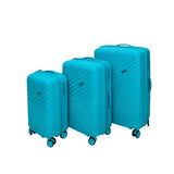 COOLIFE Suitcase Trolley Luggage Blue