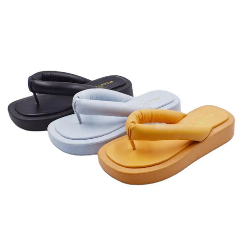 Women Fashion Puffy Flip Flop Sandals