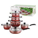 Duo 12 Pcs Stainless Steel Cookware 6 Set