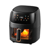8L Visible Glass Window Silver Crest Air Fryer Touch Screen