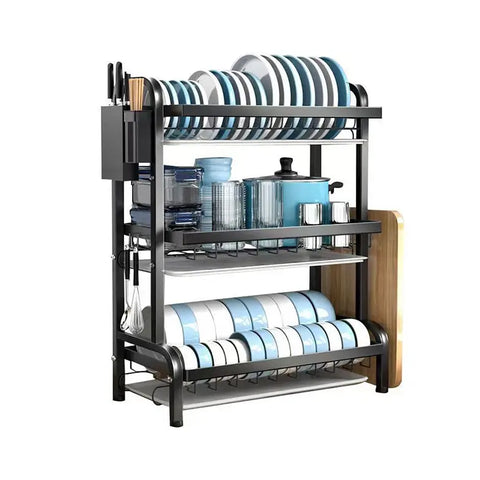 4 Tier Stainless Steel Multifunctional Bowl Rack