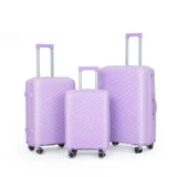 COOLIFE Suitcase Trolley Luggage Purple
