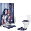 4 in 1 Bathroom Mat Romantic Couple Design