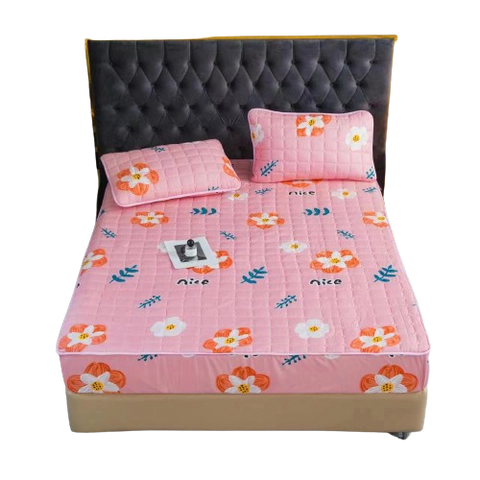 Waterproof Mattress Covers Pink with Nice and Flower