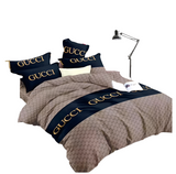 OMAMA Bedsheet Gucci Brown With Navy Blue Design