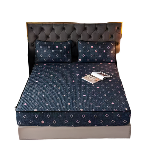 Waterproof Mattress Covers Grey with Pink Box and Arrows