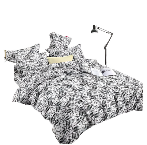 OMAMA Bedsheet 3D Dollar Design