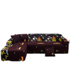 Elastic Sofa Cover, Brown Black Yellow Design