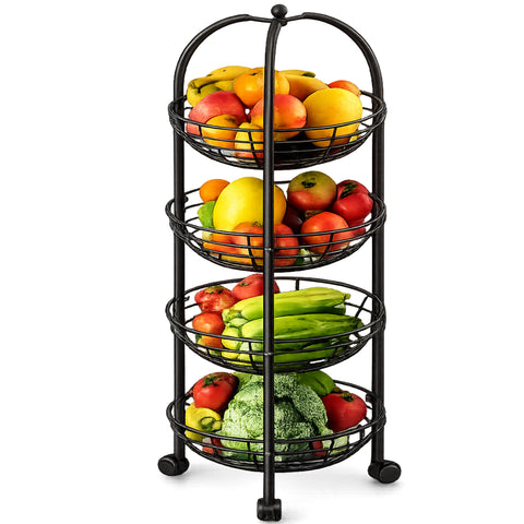 4-Tier Rolling Storage Basket