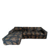 Elastic Sofa Cover, Black Brown Leaf Design