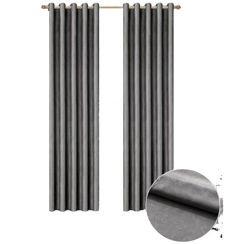 Luxury Decoration Pattern Curtain, Grey