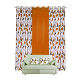 3 Pieces Eyelet Polyester Curtain with Pillow Covers, Orange