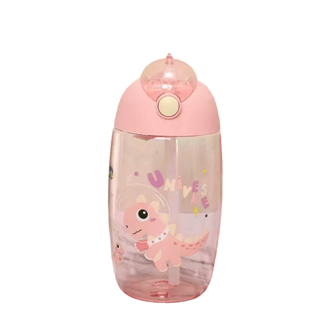 Kawaii Cartoon Kids Water Bottles With Straw