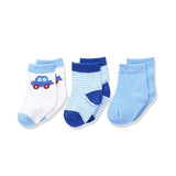3 Pack Baby Boys Lace Top Cotton Socks 0-6 Months
