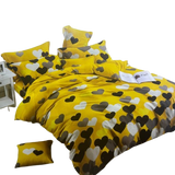 OMAMA Bedsheet Yellow with Love Design Bedding Set